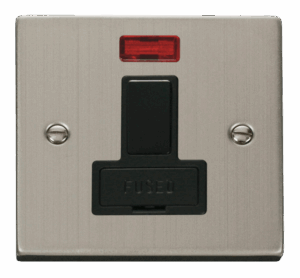 Click Scolmore - Click Deco 13A Fused Switched Connection Unit With Neon Black (VPSS652BK)