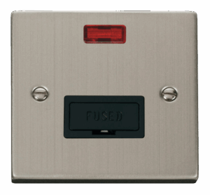 Click Scolmore - Click Deco 13A Fused Connection Unit With Neon Black (VPSS653BK)