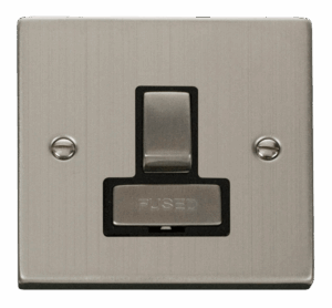 Click Deco 13A Fused Ingot Switched Connection Unit Black