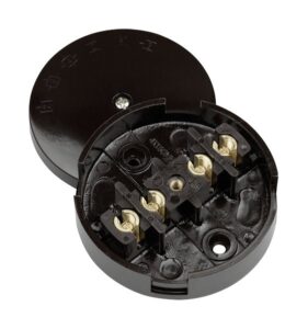 Click Essentials 20A Junction Box Selective Entry 4 Terminal Brown