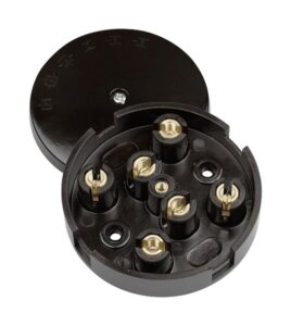 Click Essentials 20A Junction Box Selective Entry 6 Terminal Brown