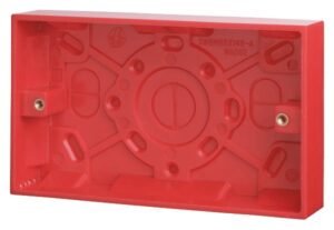 Click Essentials 2 Gang 25Mm Deep Surface Pattress Box Red