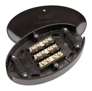 Click Essentials 60A Junction Box 3 Terminal Brown