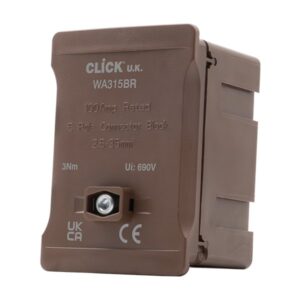 Click Essentials 100A 1 Pole 5 X 2.5~35Mm Link Box Brown