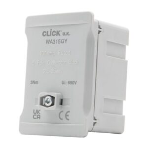 Click Essentials 100A 1 Pole 5 X 2.5~35Mm Link Box Grey