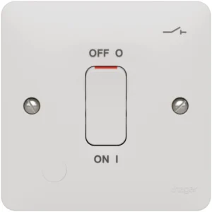 Hager 20A Double Pole Switch Isolation Function & Flex Outlet