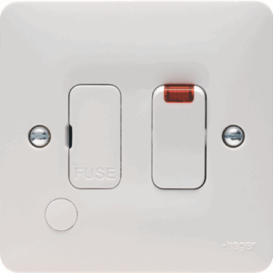 Hager 13A Switched FCU with LED and Flex