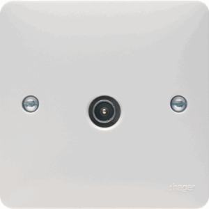 Hager Single Male TV/FM Co-Axial Socket