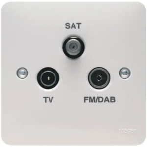 Hager Triplexer TV/FM/SAT Outlet