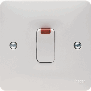Hager 20A Double Pole Switch + Neon