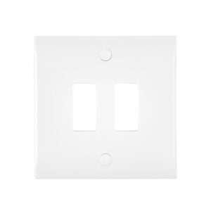 Grid Range - Saxby Electrical Curved Edge 2G Grid Front Plate (CEGFP2)