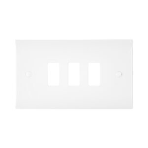 Grid Range - Saxby Electrical Curved Edge 3G Grid Front Plate (CEGFP3)