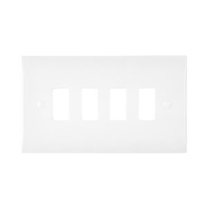 Grid Range - Saxby Electrical Curved Edge 4G Grid Front Plate (CEGFP4)