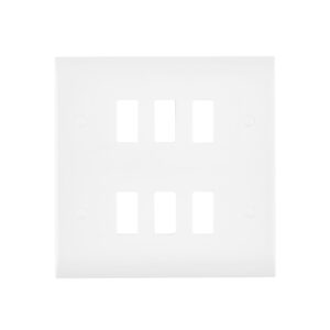 Grid Range - Saxby Electrical Curved Edge 6G Grid Front Plate (CEGFP6)