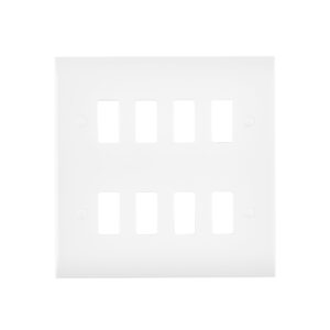 Saxby Electrical Curved Edge 8G Grid Front Plate (CEGFP8)