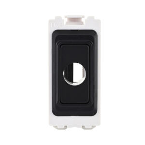 Grid Range - Saxby Electrical Grid 13A Flex Outlet Module Matt Black (GD10FOBL)