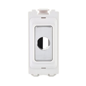 Grid Range - Saxby Electrical Grid 13A Flex Outlet Module Polished Chrome (GD10FOPC)
