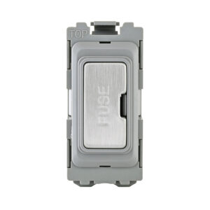 Grid Range - Saxby Electrical Grid 13A Fuse Holder Module Brushed Steel (GD13FHBS)