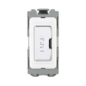 Grid Range - Saxby Electrical Grid 13A Fuse Holder Module Polished Chrome (GD13FHPC)