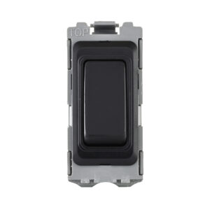 Grid Range - Saxby Electrical Grid 20A SP 2-Way Grid Module Matt Black (GD20BL)