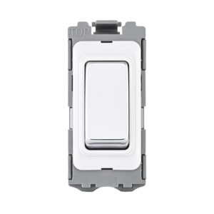 Grid Range - Saxby Electrical Grid 20A DP 2-Way Grid Module Polished Chrome (GD20DPC)