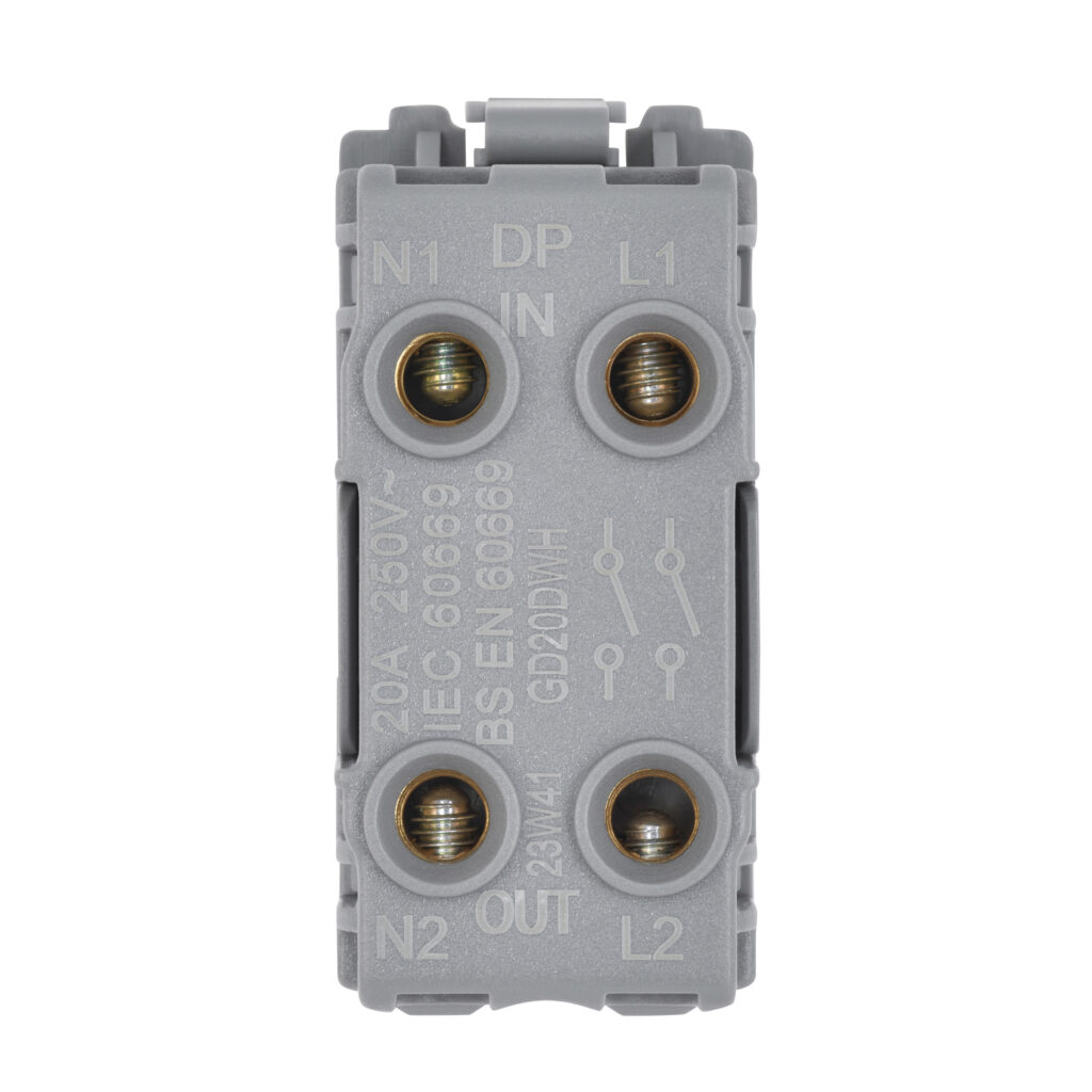 Saxby Electrical Grid 20A DP 2-Way Grid Module White - Direct Trade ...