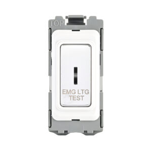 Grid Range - Saxby Electrical Grid 20A DP 2-Way Key Module (EMG LTG TEST) Polished Chrome (GD20ELTPC)