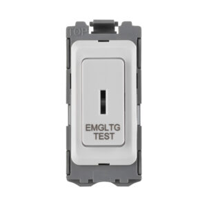 Grid Range - Saxby Electrical Grid 20A DP 2-Way Key Module (EMG LTG TEST) White (GD20ELTWH)
