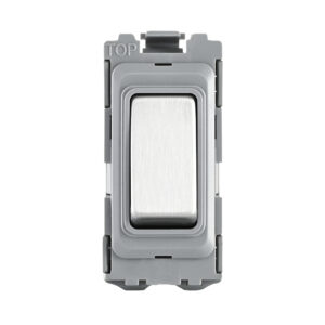 Grid Range - Saxby Electrical Grid 20A Intermediate Grid Module Brushed Steel (GD20IMBS)