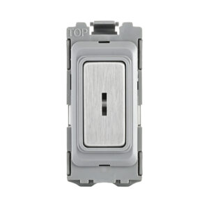 Grid Range - Saxby Electrical Grid 20A DP 2-Way Grid Key Module Brushed Steel (GD20KBS)