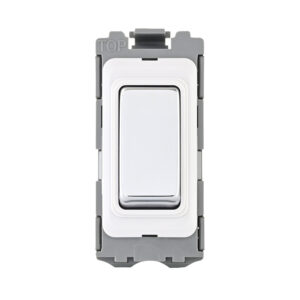 Grid Range - Saxby Electrical Grid 20A SP 2-Way Grid Module Polished Chrome (GD20PC)
