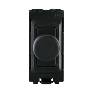 Grid Range - Saxby Electrical Grid 1G 2-Way 100W LED Dimmer Module Matt Black (GD20RDBLB)