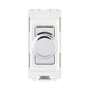 Grid Range - Saxby Electrical Grid 1G 2-Way 100W LED Dimmer Module Polished Chrome (GD20RDPCW)