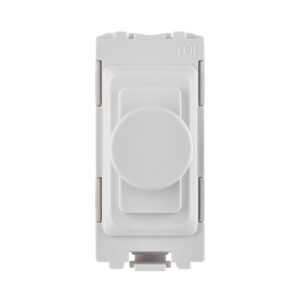 Grid Range - Saxby Electrical Grid 1G 2-Way 100W LED Dimmer Module White (GD20RDWH)