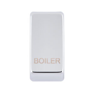 Grid Range - Saxby Electrical Grid Cover Marked "BOILER" Polished Chrome (GDRBOPC)