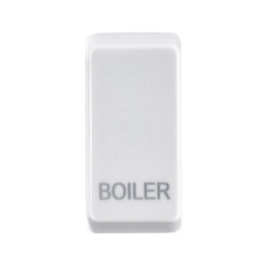 Grid Range - Saxby Electrical Grid Cover Marked "BOILER" White (GDRBOWH)