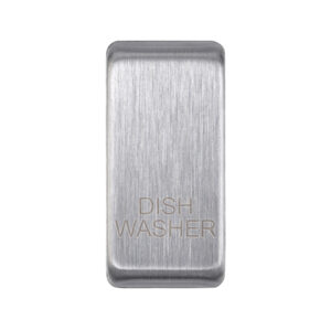 Grid Range - Saxby Electrical Grid Cover Marked "DISHWASHER" Brushed Steel (GDRDWBS)
