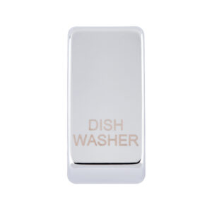 Grid Range - Saxby Electrical Grid Cover Marked "DISHWASHER" Polished Chrome (GDRDWPC)