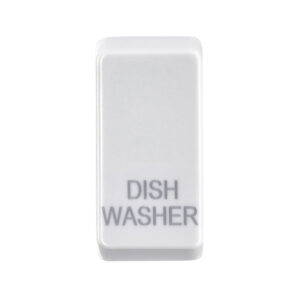 Grid Range - Saxby Electrical Grid Cover Marked "DISHWASHER" White (GDRDWWH)