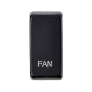 Grid Range - Saxby Electrical Grid Cover Marked "FAN" Matt Black (GDRFANBL)