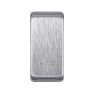 Grid Range - Saxby Electrical Grid Cover Marked "FAN" Brushed Steel (GDRFANBS)