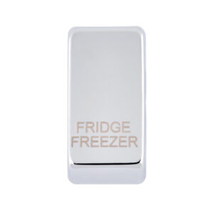 Grid Range - Saxby Electrical Grid Cover Marked "FRIDGE FREEZER" Polished Chrome (GDRFFPC)