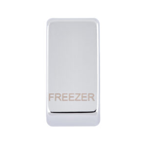 Grid Range - Saxby Electrical Grid Cover Marked "FREEZER" Polished Chrome (GDRFREPC)