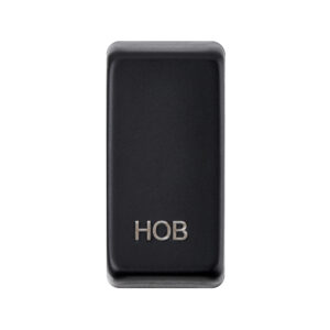 Grid Range - Saxby Electrical Grid Cover Marked "HOB" Matt Black (GDRHBBL)