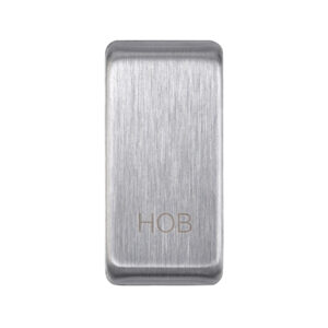 Grid Range - Saxby Electrical Grid Cover Marked "HOB" Brushed Steel (GDRHBBS)