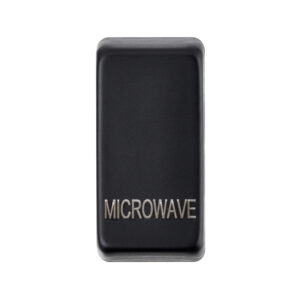 Grid Range - Saxby Electrical Grid Cover Marked "MICROWAVE" Matt Black (GDRMWBL)