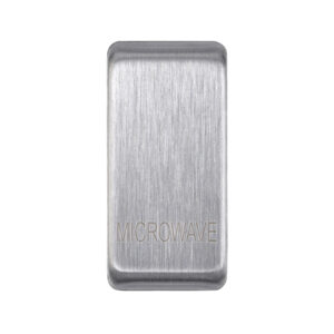 Grid Range - Saxby Electrical Grid Cover Marked "MICROWAVE" Brushed Steel (GDRMWBS)