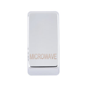 Grid Range - Saxby Electrical Grid Cover Marked "MICROWAVE" Polished Chrome (GDRMWPC)