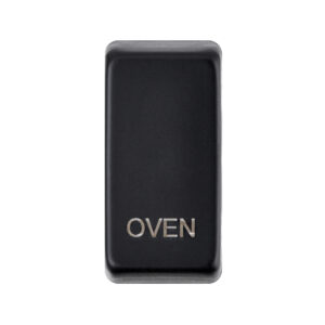 Grid Range - Saxby Electrical Grid Cover Marked "OVEN" Matt Black (GDROVBL)