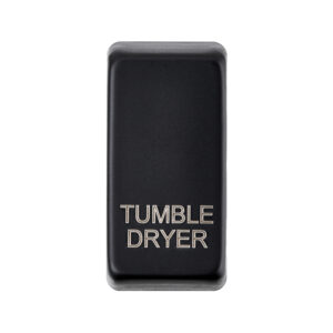 Grid Range - Saxby Electrical Grid Cover Marked "TUMBLE DRYER" Matt Black (GDRTDBL)